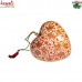 Holiday Decoration Christmas Tree - Red Hand Painted Paper Mache Puffy Heart