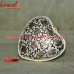Black Chinar Leaf Design Holiday Decoration Paper Mache Hand Painted Puffy Heart