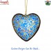 Floral Design in Electric Blue and Black - Festival and Holiday Decoration Heart Shape Hanging
