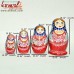 Speechless Nesting Dolls Set - Hand Painted Paper Mache Artwork - Set Of 4 Dolls