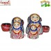 Speechless Nesting Dolls Set - Hand Painted Paper Mache Artwork - Set Of 4 Dolls