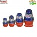 Speechless Nesting Dolls Set - Hand Painted Paper Mache Artwork - Set Of 4 Dolls