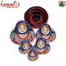 Matryoshka Nesting Dolls Set - Hand Painted Paper Mache Artwork - Set of 5 Dolls