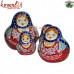 Matryoshka Nesting Dolls Set - Hand Painted Paper Mache Artwork - Set of 5 Dolls