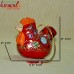 Scarlet Rooster - Ecofriendly Upcycled Christmas Ornament Decoration Made of Paper Mache, Hand Painted