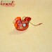 Scarlet Rooster - Ecofriendly Upcycled Christmas Ornament Decoration Made of Paper Mache, Hand Painted