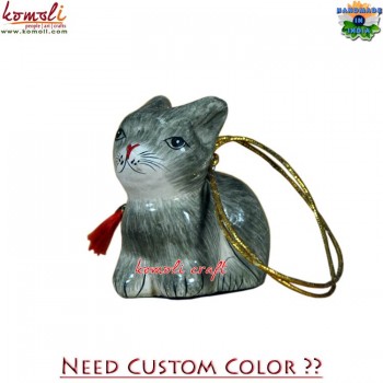 Hand Painted Innocent Rabbit Paper Mache Christmas Holiday Hanging and Decoration
