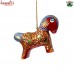 Vintage Style Red Floral Pattern Hand Painted Ecofriendly Paper Mache Horse Christmas Ornaments Tree Decoration