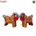 Vintage Style Red Floral Pattern Hand Painted Ecofriendly Paper Mache Horse Christmas Ornaments Tree Decoration