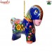 Vintage Theme Multi-Color Floral Pattern Hand Painted Ecofriendly Paper Mache Horse Ornament For Christmas Crafting Decoration