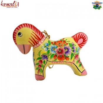 Traditional Horse Figurine Floral Hand Painted Eco-Friendly Paper Mache Christmas Ornament For Home And Christmas Decoration