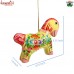 Traditional Horse Figurine Floral Hand Painted Eco-Friendly Paper Mache Christmas Ornament For Home And Christmas Decoration