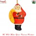 Cute Little Santa - Christmas Hanging - Red Hand Painted Wood MDF
