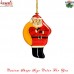 Cute Little Santa - Christmas Hanging - Red Hand Painted Wood MDF