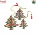 Black Multi Color Chinar Tree - Christmas Hanging - Hand Painted Paper Mache