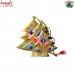 Green Multi Color Chinar Tree - Christmas Hanging Tree Ornaments - Hand Painted Cutout