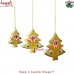 Green Multi Color Chinar Tree - Christmas Hanging Tree Ornaments - Hand Painted Cutout