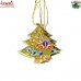 Green Multi Color Chinar Tree - Christmas Hanging Tree Ornaments - Hand Painted Cutout