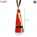 Wooden Cone Triangular Santa Hand Painted Christmas Ornament Tree Decoration