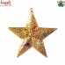 Golden Star Set of 3 - Christmas Tree Hanging Ornament Decor - Hand Painted Custom Designs