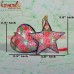 Christmas Decoration Heart and Star - Hand Painted Holiday Christmas Decor 