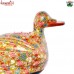 Recycled Oversize Handmade Hand Painted Animal Keepsake Paper Mache Vintage Duck Box For Home Decoration