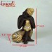 Resting Buddha With Golden Designer Adorns - 7 Inches Poly Resin Statue