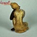 Resting Buddha With Golden Designer Adorns - 7 Inches Poly Resin Statue