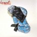 Calm Pose of Buddha in Royal Blue Adorns - (9 Inches)