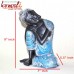 Calm Pose of Buddha in Royal Blue Adorns - (9 Inches)