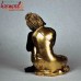 Calm Pose of Buddha in Golden Adorns - (Large 10 1/2 Inches)
