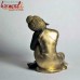 Resting Buddha With Golden Adorns - 8.5 Inches Poly Resin Statue for Home Decoration