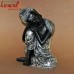 Calm Pose of Buddha in Royal Silver Adorns - (10 Inches) Poly Resin Statue