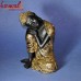 Calm Pose of Buddha in Royal Golden Adorns - (10 Inches)