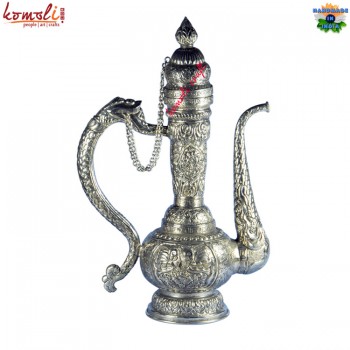 Decorative Arabic Jar - Antique Vintage Style Repousse on Brass Copper Metal Sheet