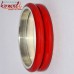 Ruddy Red Brass Resin Red Twin Bangle Set Red Color Custom Color Available