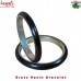 Black Twins Acrylic Resin Brass Core Bangle Bracelet