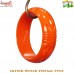 Four Lines Orange Vintage Design Carved Resin Bangle Bracelet