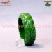 Green Carved Wide Rope type design - Resin Carved Bangle Bracelet