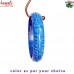 Blue Marble Carved Brackets Handmade Resin Bangle