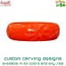 Orange Sunflower - Resin Bakelite Carved Bangle Bracelet Vintage Style