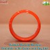 Orange Sunflower - Resin Bakelite Carved Bangle Bracelet Vintage Style