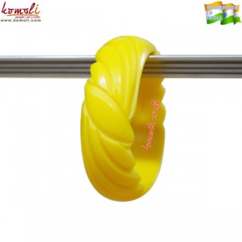 Bow Design Handmade Resin Carved Bangle Bracelet