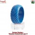 Blue Geometric Carved Wavy Resin Bangle Bracelet