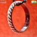 Two Tone Leaf Symmetry - Resin Carved Bangle Bracelet