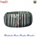Thin black and white layered faceted resin bangle bracelet jewelry