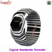 Thin black and white layered faceted resin bangle bracelet jewelry