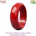 Faceted Solid Bold Red Diamond Design - Resin Carved Bangle Bracelet Custom