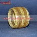 Combination of Golden Glitter Filled and Smoky Stripes - Wide Resin Bangle Bracelet