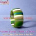 Combination of Green and Glitter Stripes - Wide Handmade Resin Bangle Bracelet 